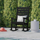 Black |#| Classic Commercial Grade Outdoor All-Weather HDPE Rocking Chair in Black