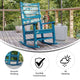 Blue |#| Classic Commercial Grade Outdoor All-Weather HDPE Rocking Chair in Blue
