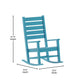 Blue |#| Classic Commercial Grade Outdoor All-Weather HDPE Rocking Chair in Blue