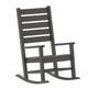 Gray |#| Classic Commercial Grade Outdoor All-Weather HDPE Rocking Chair in Gray