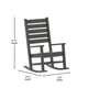 Gray |#| Classic Commercial Grade Outdoor All-Weather HDPE Rocking Chair in Gray