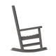 Gray |#| Classic Commercial Grade Outdoor All-Weather HDPE Rocking Chair in Gray