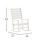 White |#| Classic Commercial Grade Outdoor All-Weather HDPE Rocking Chair in White