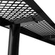 Black,8' |#| Commercial 8' Rectangular Expanded Mesh Metal Picnic Table with Anchors - Black