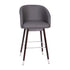 Margo Commercial Grade Mid-Back Modern Barstool with Beechwood Legs and Curved Back