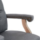 Gray Fabric/Driftwood Frame |#| Gray Fabric Classic Executive Swivel Office Chair with Driftwood Base-Task Chair