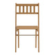 Indoor/Outdoor Solid Acacia Wood Folding Bistro Chairs in Natural - Set of 2