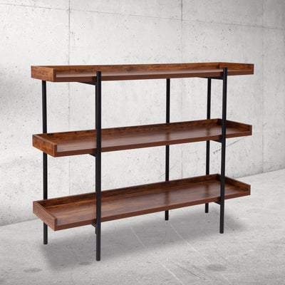 Mayfair 3 Shelf 35"H Storage Display Unit Bookcase with Metal Frame - View 2