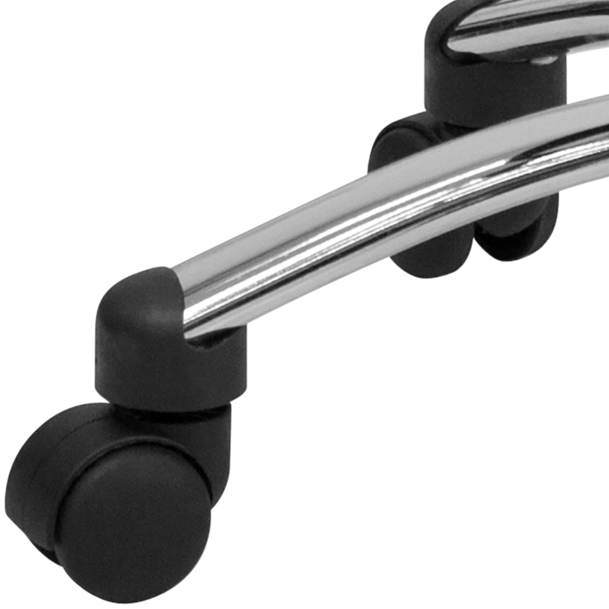 Backless Black Adjustable Multi-Purpose Ergonomic Stool With Chrome Base