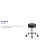 Backless Black Adjustable Multi-Purpose Ergonomic Stool With Chrome Base