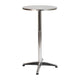 Aluminum |#| Indoor/Outdoor 23.5inchH Aluminum Round Bar Height Table with Cross Base