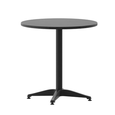 Mellie 27.5'' Round Aluminum Indoor-Outdoor Table with Base