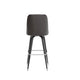 Dark Brown |#| Metal Bar Stool with Swivel Vinyl Bucket Seat and Footrest in Dark Brown