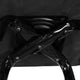 Metal Barstool with Swivel Black Vinyl Upholstered Bucket Seat and Footrest