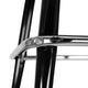 Metal Barstool with Swivel Black Vinyl Upholstered Bucket Seat and Footrest