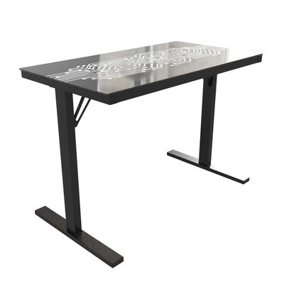 MetriX 7 Gaming Desk with Circuit Board Inspired LED Lighted Top, 43" Gaming Computer PC Desk with Remote Controlled LED Lights - View 1