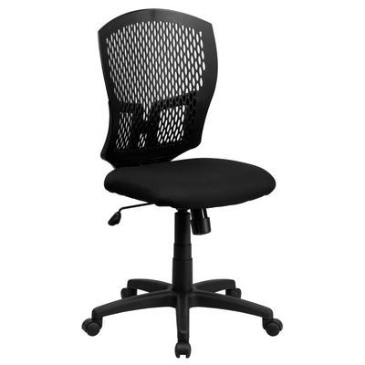Mid-Back Designer Back Swivel Task Office Chair with Fabric Seat