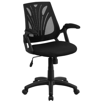 Mid-Back Designer Mesh Swivel Task Office Chair with Open Arms