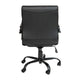 Black LeatherSoft/Black Frame |#| Mid-Back Black LeatherSoft Executive Swivel Office Chair with Black Frame/Arms