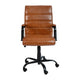 Brown LeatherSoft/Black Frame |#| Mid-Back Brown LeatherSoft Executive Swivel Office Chair with Black Frame/Arms