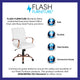 White LeatherSoft/Rose Gold Frame |#| Mid-Back White LeatherSoft Executive Swivel Office Chair - Rose Gold Frame/Arms