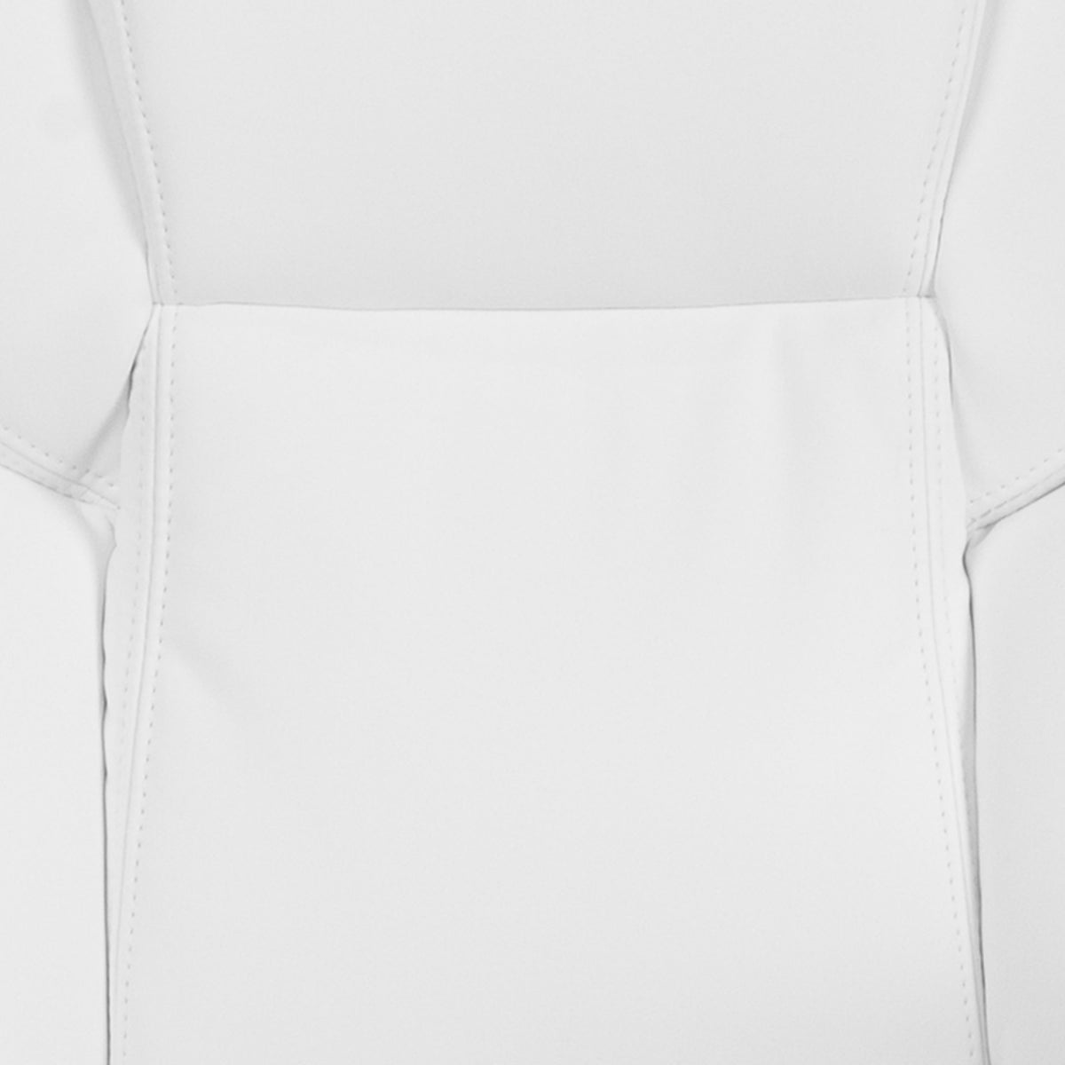 White |#| Mid-Back White LeatherSoft Executive Swivel Office Chair with Padded Arms