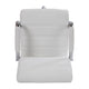 White |#| Mid-Back White LeatherSoft Drafting Chair - Adjustable Foot Ring and Chrome Base