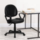 Mid-Back Black LeatherSoft Swivel Ergonomic Task Office Adjustable Chair w/ Arms