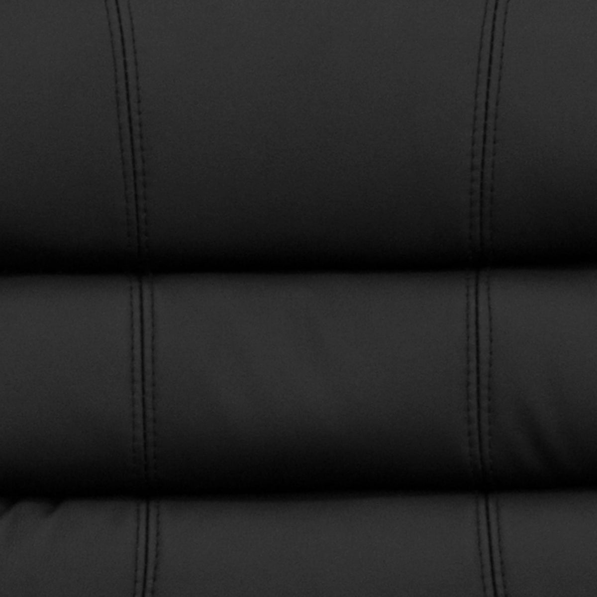 Mid-Back Black LeatherSoft Swivel Office Chair with Accent Divided Back and Arms