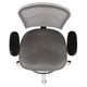 Light Gray Mesh/White Frame |#| Mid-Back Gray Mesh Ergonomic Drafting Chair/White Frame - Adjustable Foot Ring