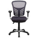 Dark Gray/Black Frame |#| Mid-Back Dk Gray Mesh Multifunction Ergonomic Office Chair with Adjustable Arms