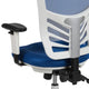 Blue Mesh/White Frame |#| Mid-Back Blue Mesh/White FrameMultifunction Ergonomic Office Chair with Arms