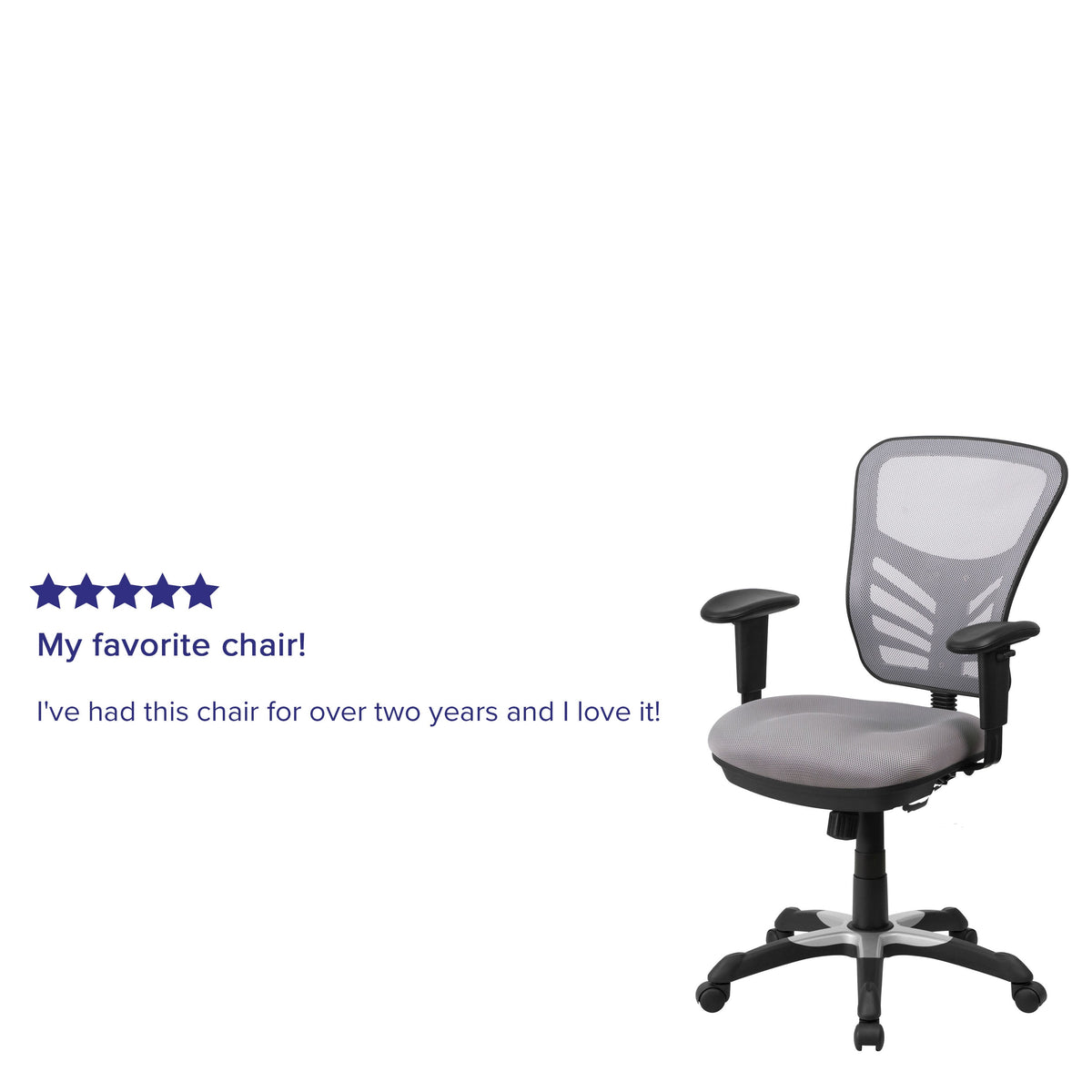 Gray/Black Frame |#| Mid-Back Gray Mesh Multifunction Ergonomic Office Chair with Adjustable Arms