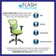Green/Black Frame |#| Mid-Back Green Mesh Multifunction Ergonomic Office Chair with Adjustable Arms