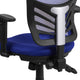 Blue/Black Frame |#| Mid-Back Blue Mesh Multifunction Ergonomic Office Chair with Adjustable Arms