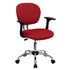 Mid-Back Mesh Padded Swivel Task Office Chair with Chrome Base and Arms