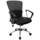 Grey |#| Mid-Back Grey Mesh Swivel Task Office Chair w/ Adjustable Lumbar Support & Arms