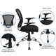 Black |#| Mid-Back Black Mesh Swivel Task Office Chair with Chrome Base and Arms