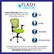 Green |#| Mid-Back Green Mesh Swivel Task Office Chair with Chrome Base and Arms