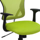 Green |#| Mid-Back Green Mesh Swivel Task Office Chair with Chrome Base and Arms