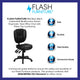Black LeatherSoft |#| Mid-Back Black LeatherSoft Multifunction Office Chair with Pillow Top Cushioning