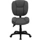 Gray Fabric |#| Mid-Back Gray Fabric Multifunction Task Office Chair with Pillow Top Cushioning