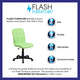 Green |#| Mid-Back Green Quilted Vinyl Swivel Task Office Chair - Home Office Chair