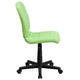 Green |#| Mid-Back Green Quilted Vinyl Swivel Task Office Chair - Home Office Chair