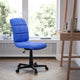 Blue |#| Mid-Back Blue Quilted Vinyl Swivel Task Office Chair - Home Office Chair