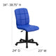 Blue |#| Mid-Back Blue Quilted Vinyl Swivel Task Office Chair - Home Office Chair