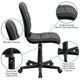 Black |#| Mid-Back Black Quilted Vinyl Swivel Task Office Chair - Home Office Chair