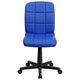 Blue |#| Mid-Back Blue Quilted Vinyl Swivel Task Office Chair - Home Office Chair