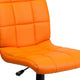 Orange |#| Mid-Back Orange Quilted Vinyl Swivel Task Office Chair - Home Office Chair