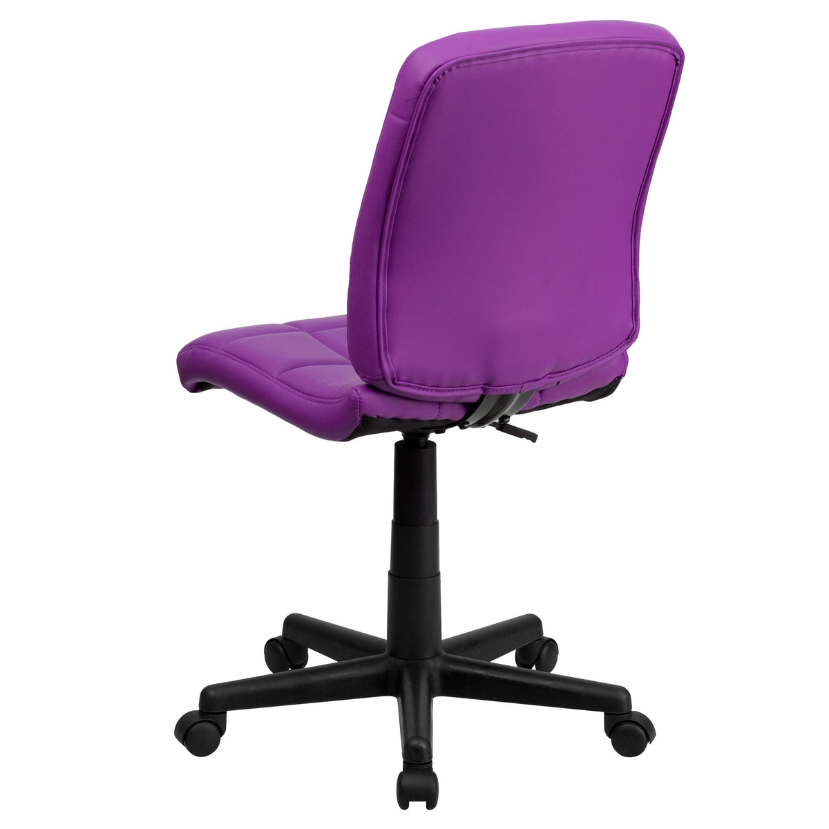 Purple |#| Mid-Back Purple Quilted Vinyl Swivel Task Office Chair - Home Office Chair